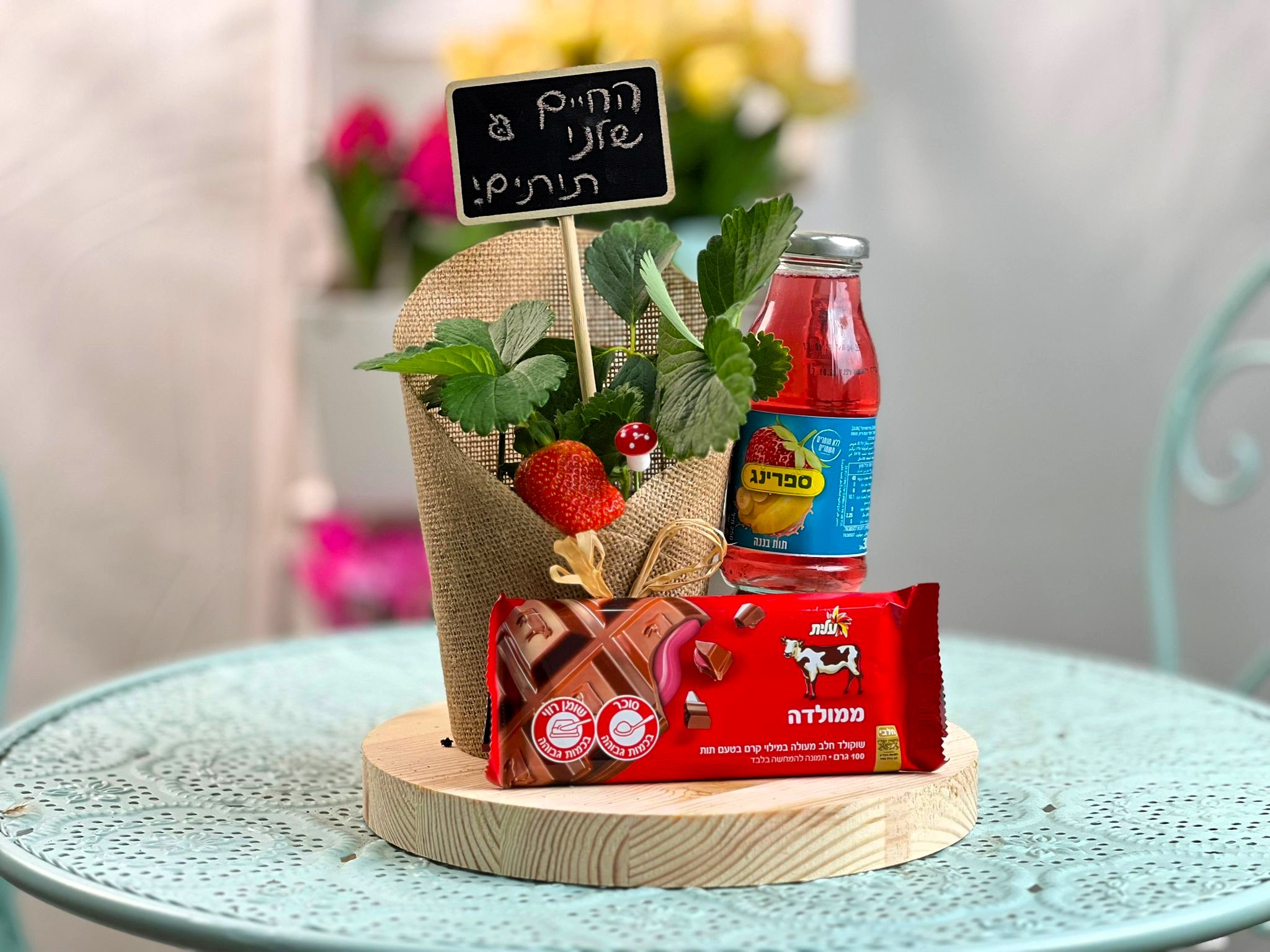 בוצר עץ שוקולד תות פשוט מיץ